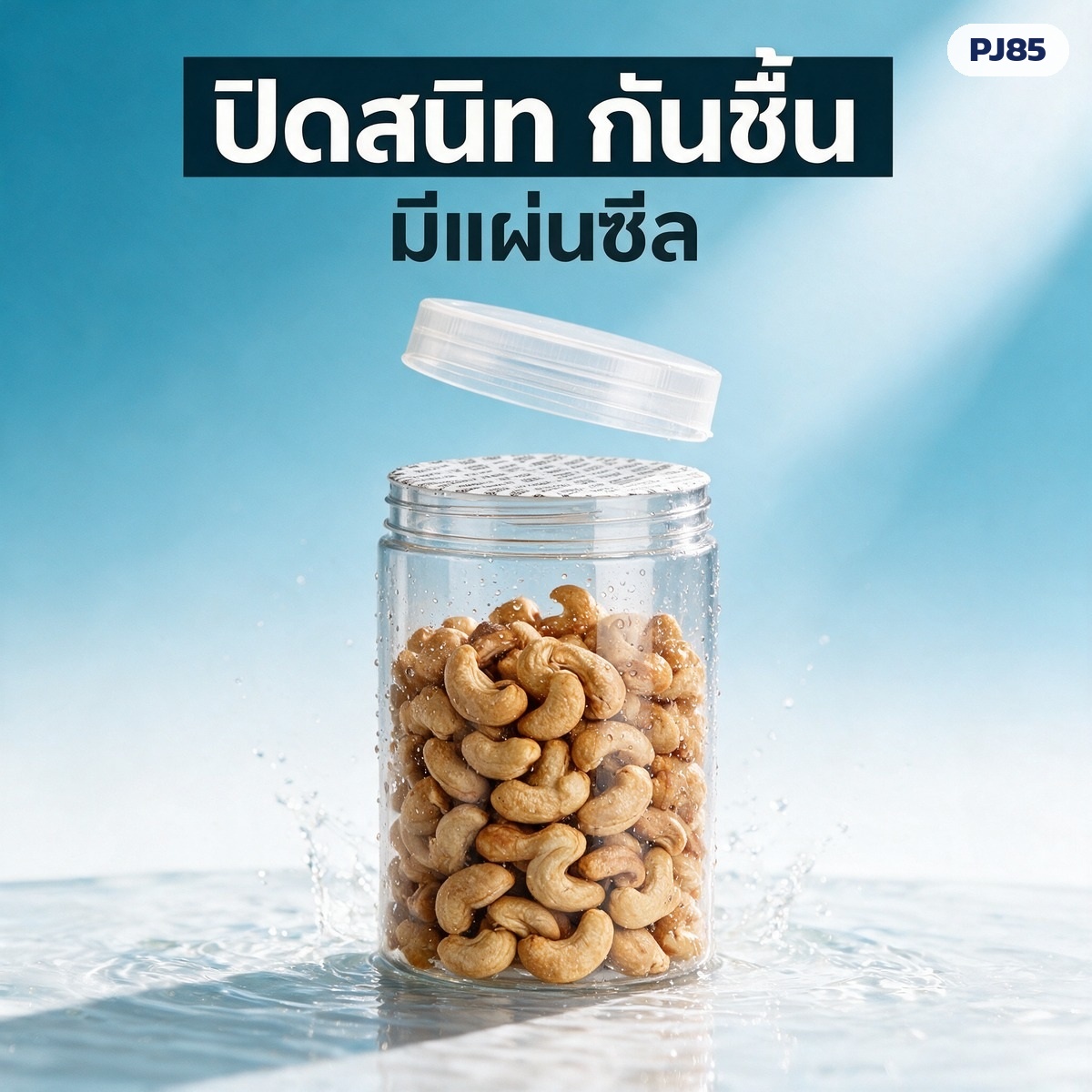 ปิดสนิท กันชื้น มีแผ่นซีลปิดปากกระปุก