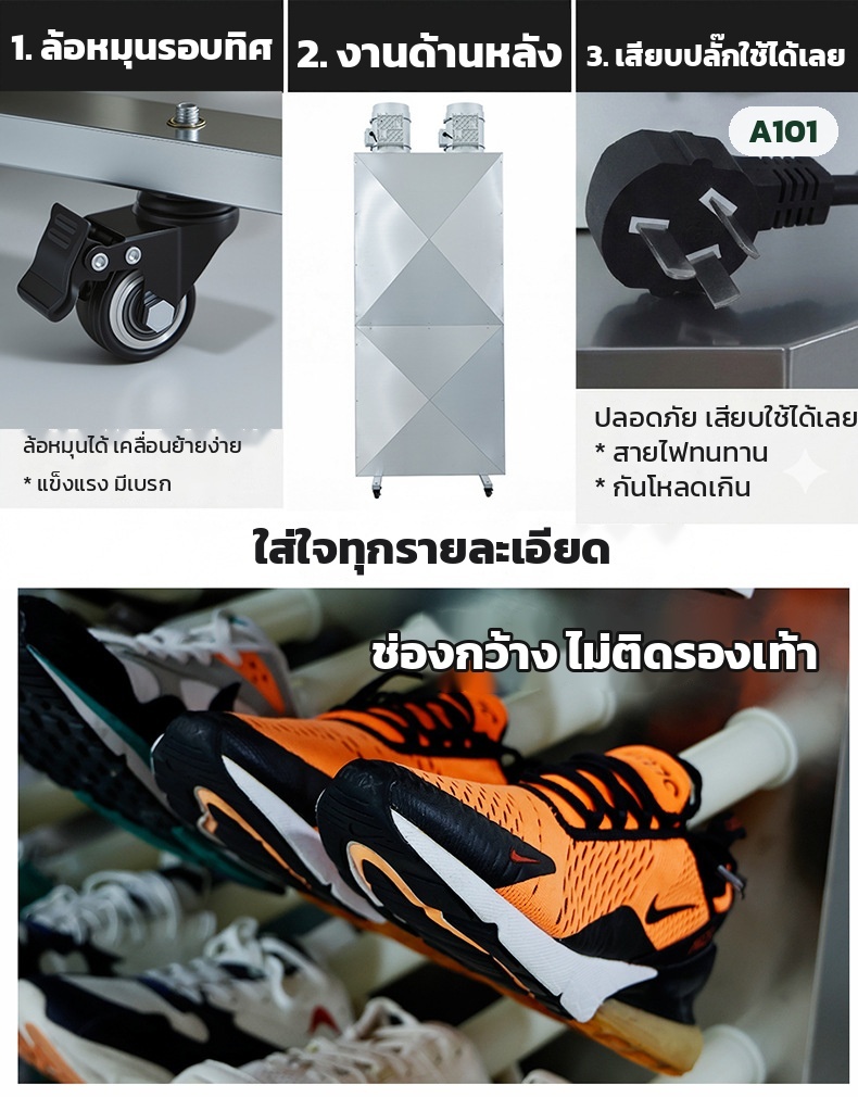 ล้อหมุนรอบทิศ งานด้านหลัง เสียบปลั๊กใช้ได้เลย