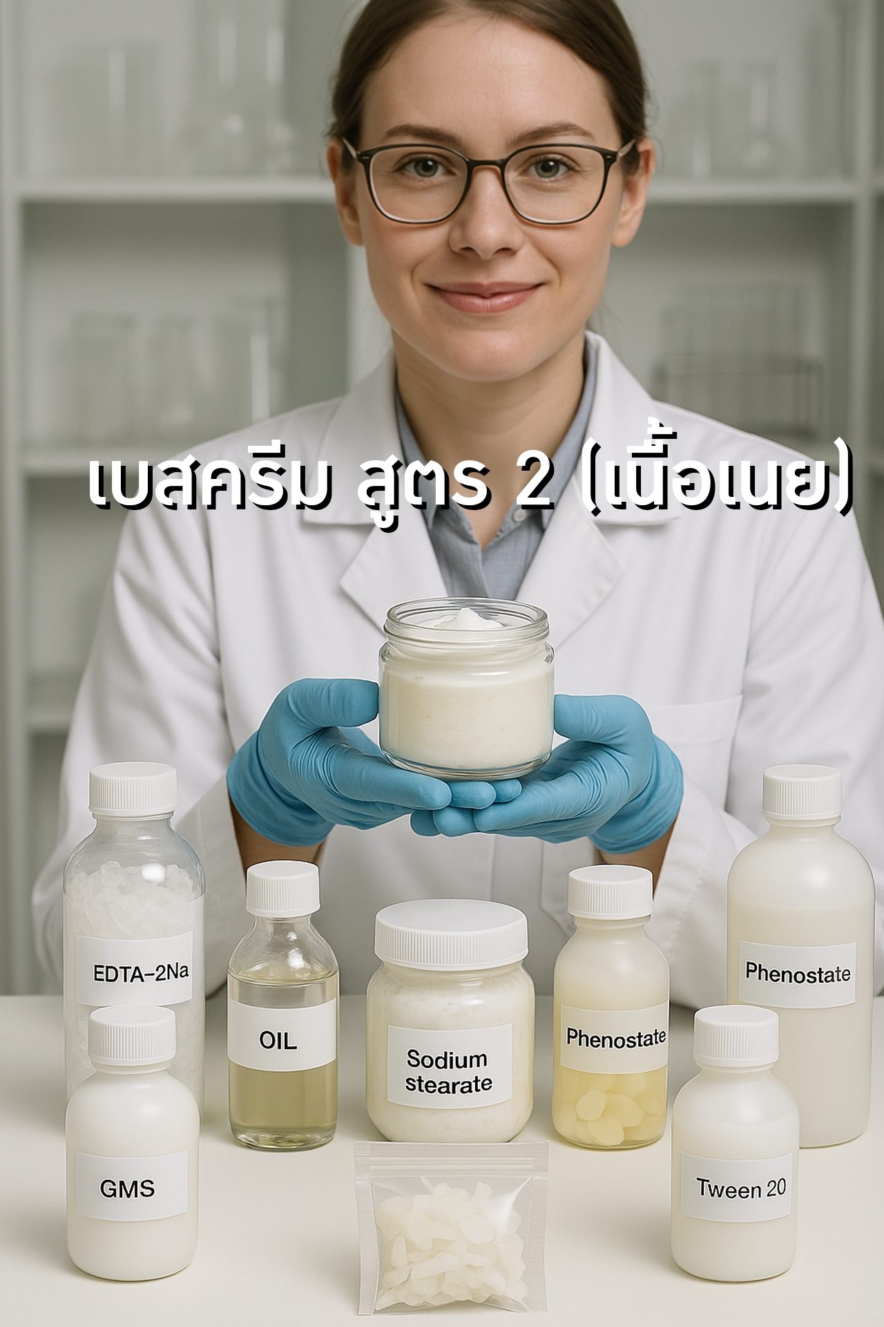 🧴 ชุดสูตรผลิต เบสครีมสูตรเนย 1 กิโล
