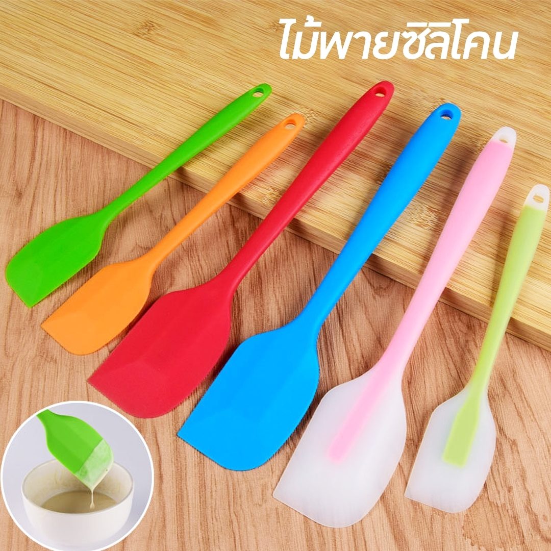 ?ไม้พายซิลิโคนไร้รอยต่อ ชนิดทึบ ชุดไม้พายซิลิโคน พายยางซิลิโคน พายทำขนม