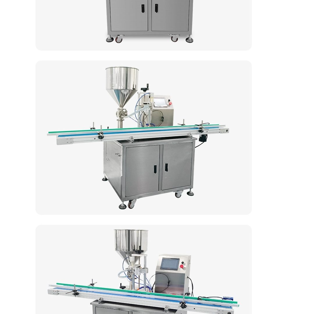 ?13007 เครื่องบรรจุของเหลว แบบสายพาน ควบคุมด้วยระบบ PLC รุ่น HD40-1 automatic filling machine 5-100ml