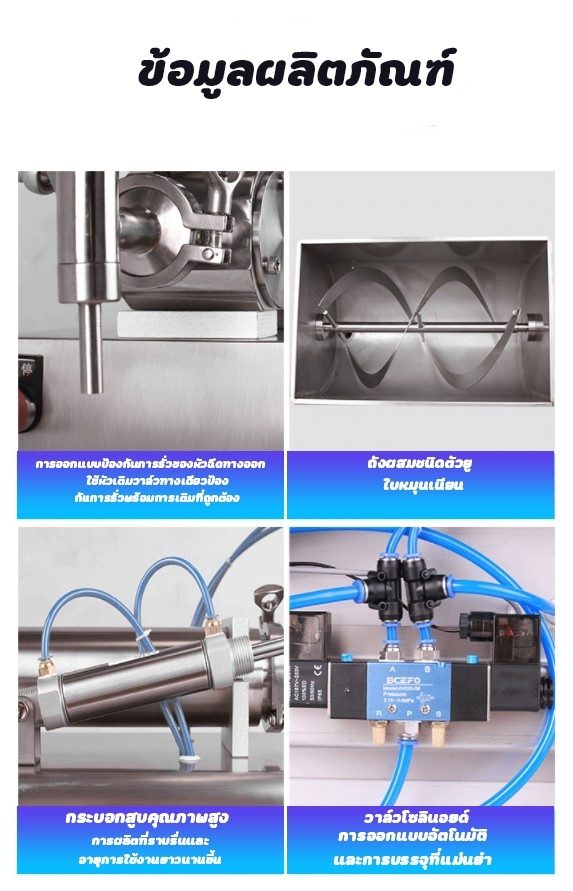 ?(12511) เครื่องผสมและบรรจุครีมเครื่องสำอาง ,อาหาร ,น้ำจิ้ม ,ซอสพริก ,ซอสถั่ว ปั่นในตัวถัง รุ่น G1WG