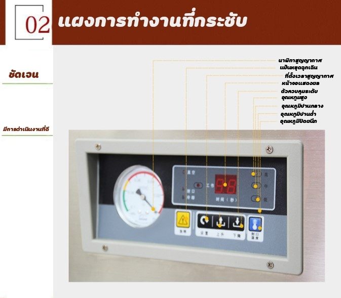 ?(12509)DZ-260 เครื่องซีลสุญญากาศ แบบตั้งโต๊ะ แวคคั่ม 370w