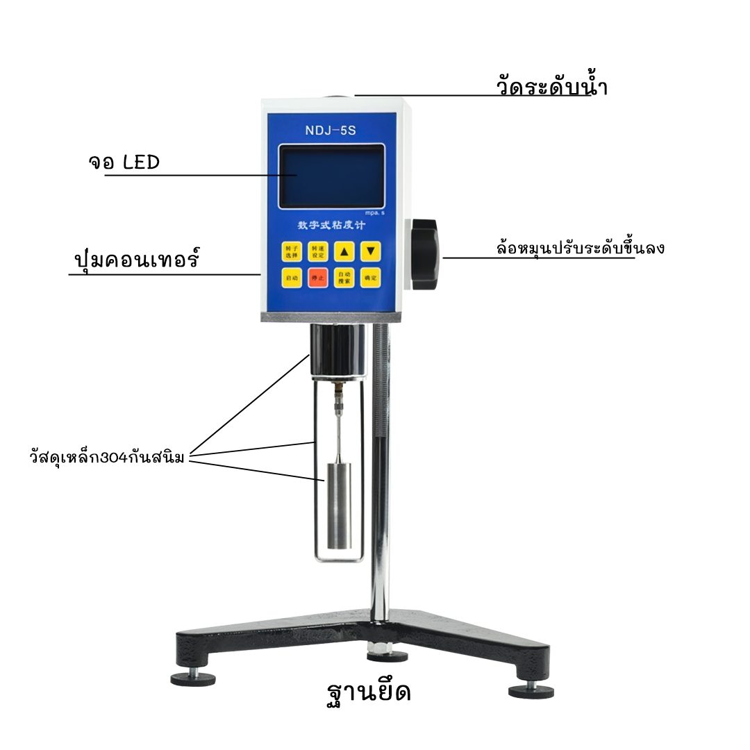?NDJ-5S เครื่องวัดความหนืด ของเหลวแบบดิจิตอล