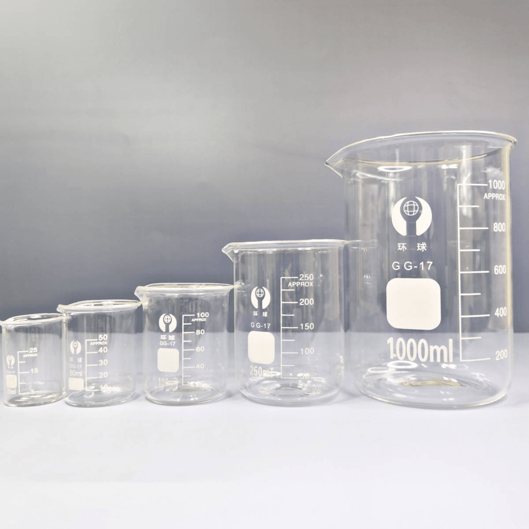 ?beaker บีกเกอร์ แก้ว ขนาด 25 ml 50ml 100ml 250ml 1000ml Glass Beaker (Borosilicate Glass)