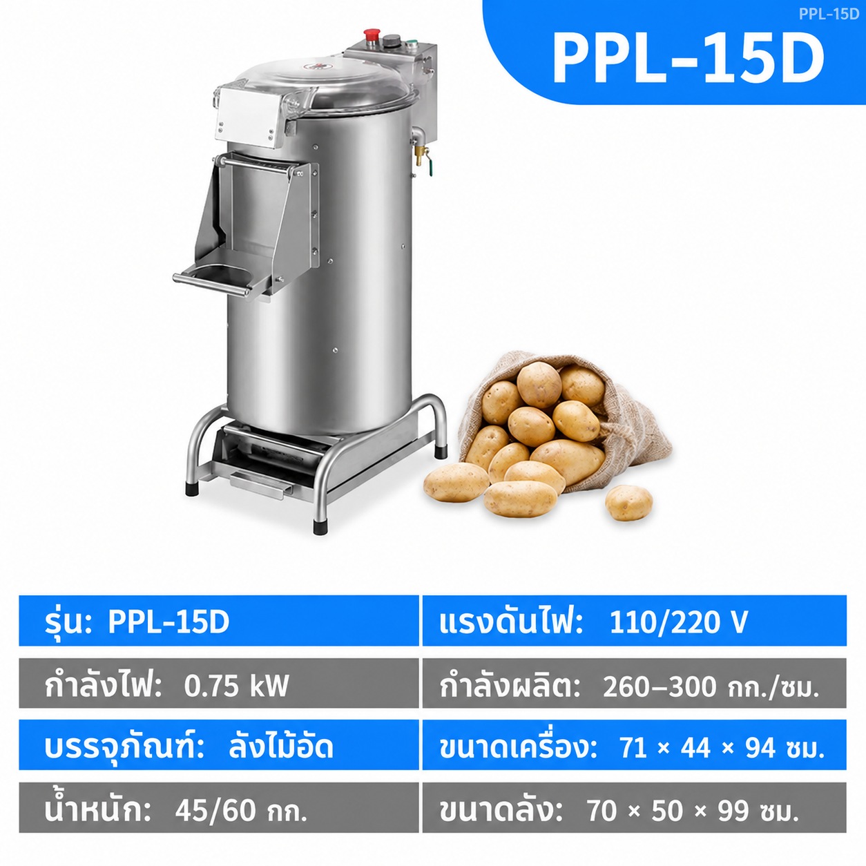 สเปก PPL-15D ความจุ 15 ลิตร — รหัส 32996