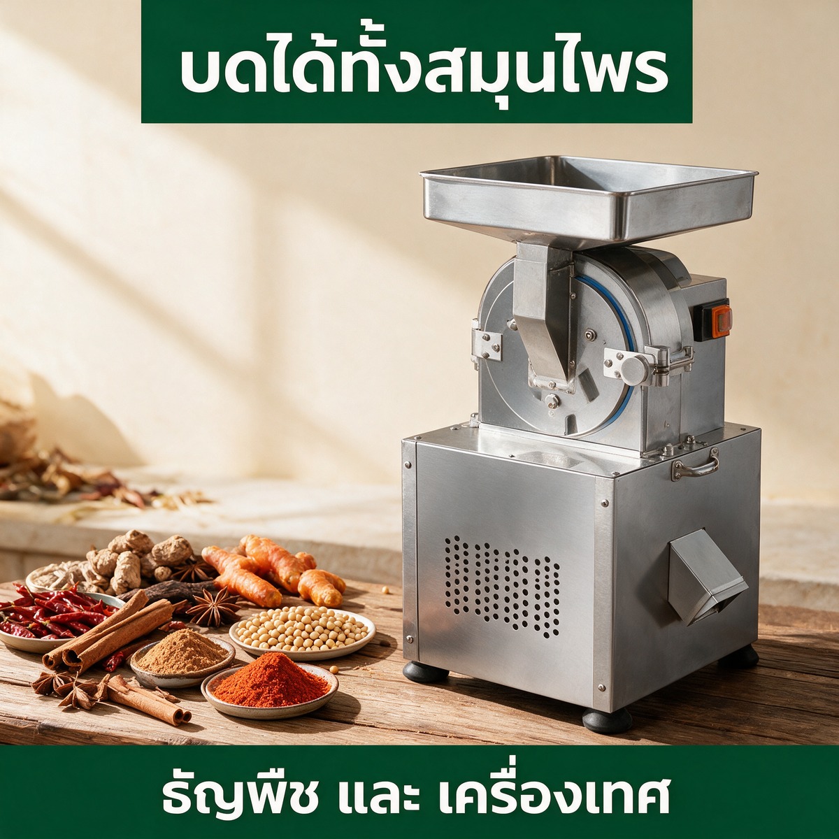 บดได้ทั้งสมุนไพร ธัญพืช และเครื่องเทศ