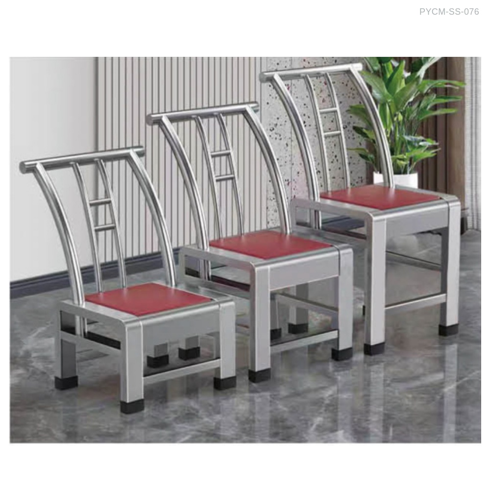 เก้าอี้สเตนเลส พนักพิงซี่ PYCM-SS-076