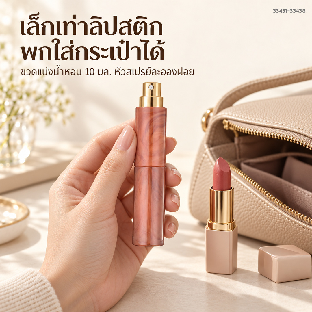 ขวดแบ่งน้ำหอมเล็กเท่าลิปสติก พกใส่กระเป๋าถือได้