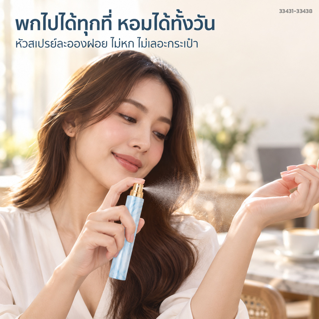 ฉีดน้ำหอมจากขวดแบ่งพกพา ละอองฝอยละเอียด พกไปได้ทุกที่