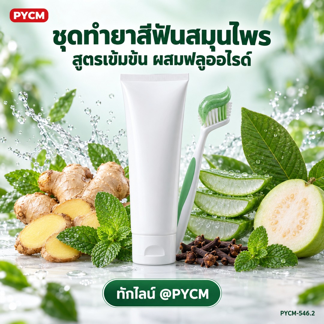 ชุดทำยาสีฟันสมุนไพรสูตรเข้มข้น ผสมฟลูออไรด์ PYCM-546.2 | ปัญญาเคมีภัณฑ์