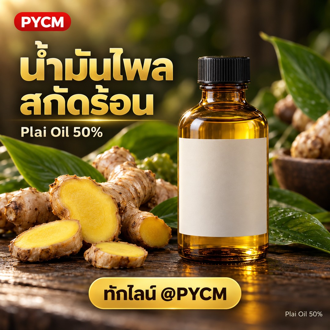 น้ำมันไพล สกัดร้อน Plai Oil 50% | ปัญญาเคมีภัณฑ์