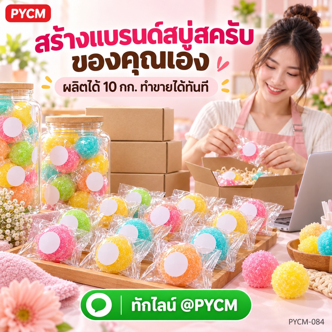 สร้างแบรนด์สบู่สครับของคุณเอง ผลิตได้ 10 กก. ทำขายได้ทันที