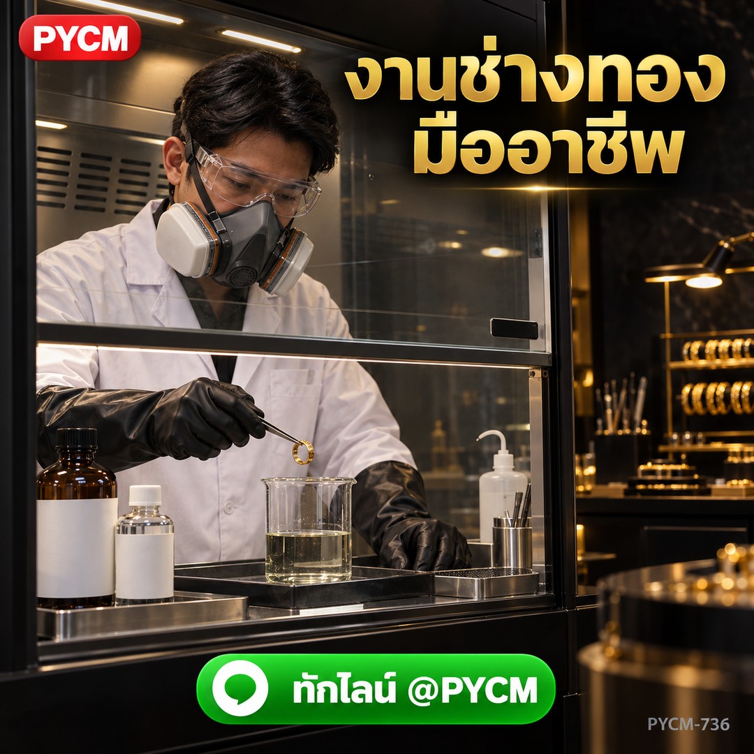 งานช่างทองมืออาชีพ ใช้ในตู้ดูดควันพร้อมอุปกรณ์ป้องกัน