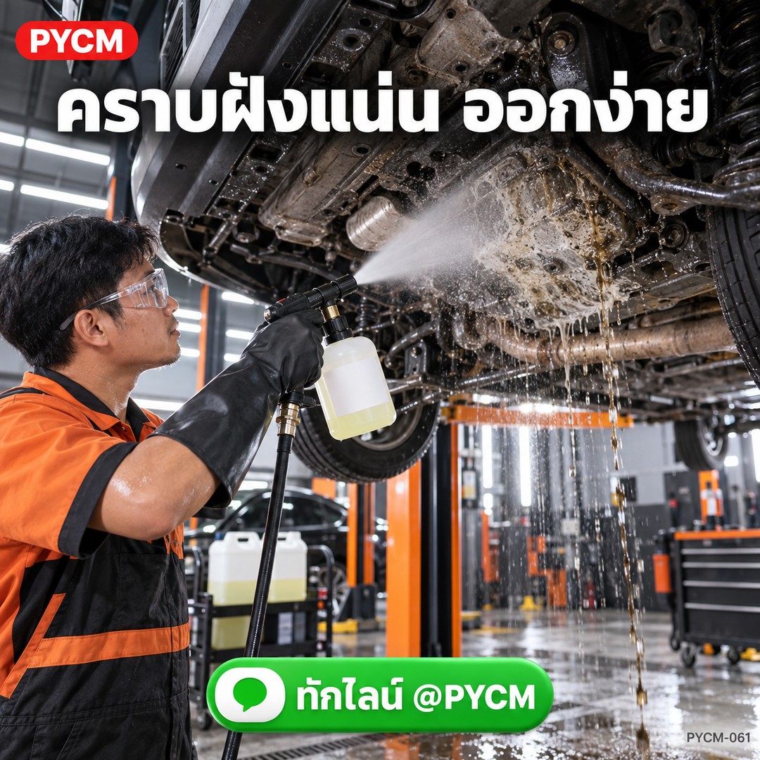 คราบฝังแน่นออกง่าย ล้างใต้ท้องรถในร้านคาร์แคร์
