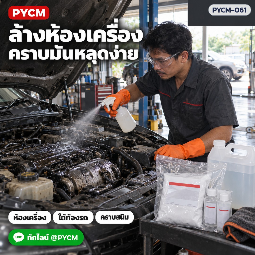ล้างห้องเครื่อง คราบมันหลุดง่าย