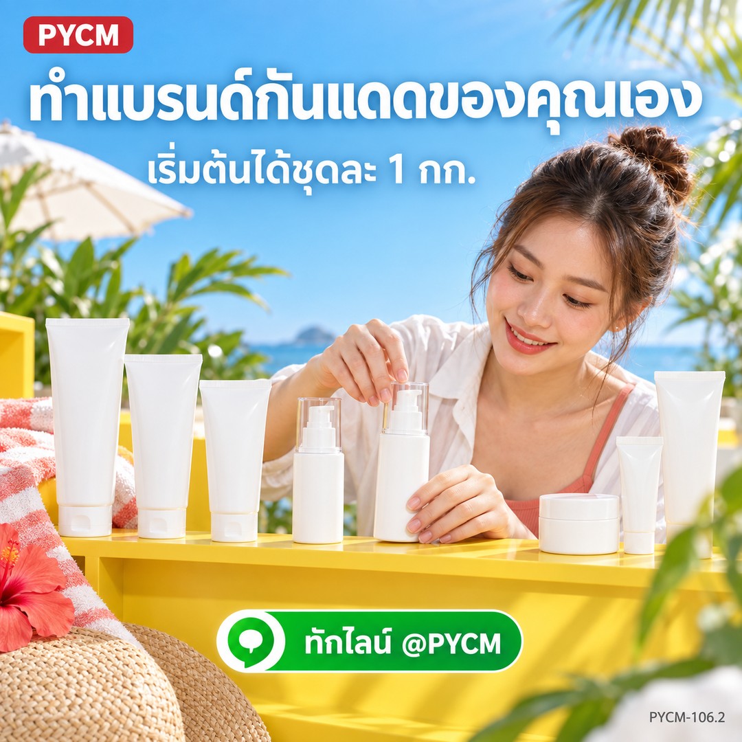 ทำแบรนด์ครีมกันแดดของคุณเอง เริ่มต้นได้ชุดละ 1 กก.