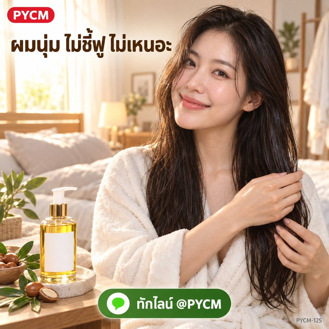 ผมนุ่ม ไม่ชี้ฟู ไม่เหนอะ ด้วยแฮร์โค้ทน้ำมันธรรมชาติ