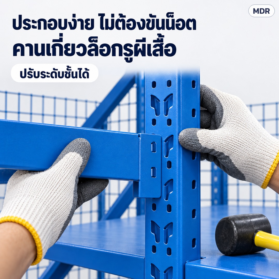 ประกอบง่าย ไม่ต้องขันน็อต คานเกี่ยวล็อกรูผีเสื้อ