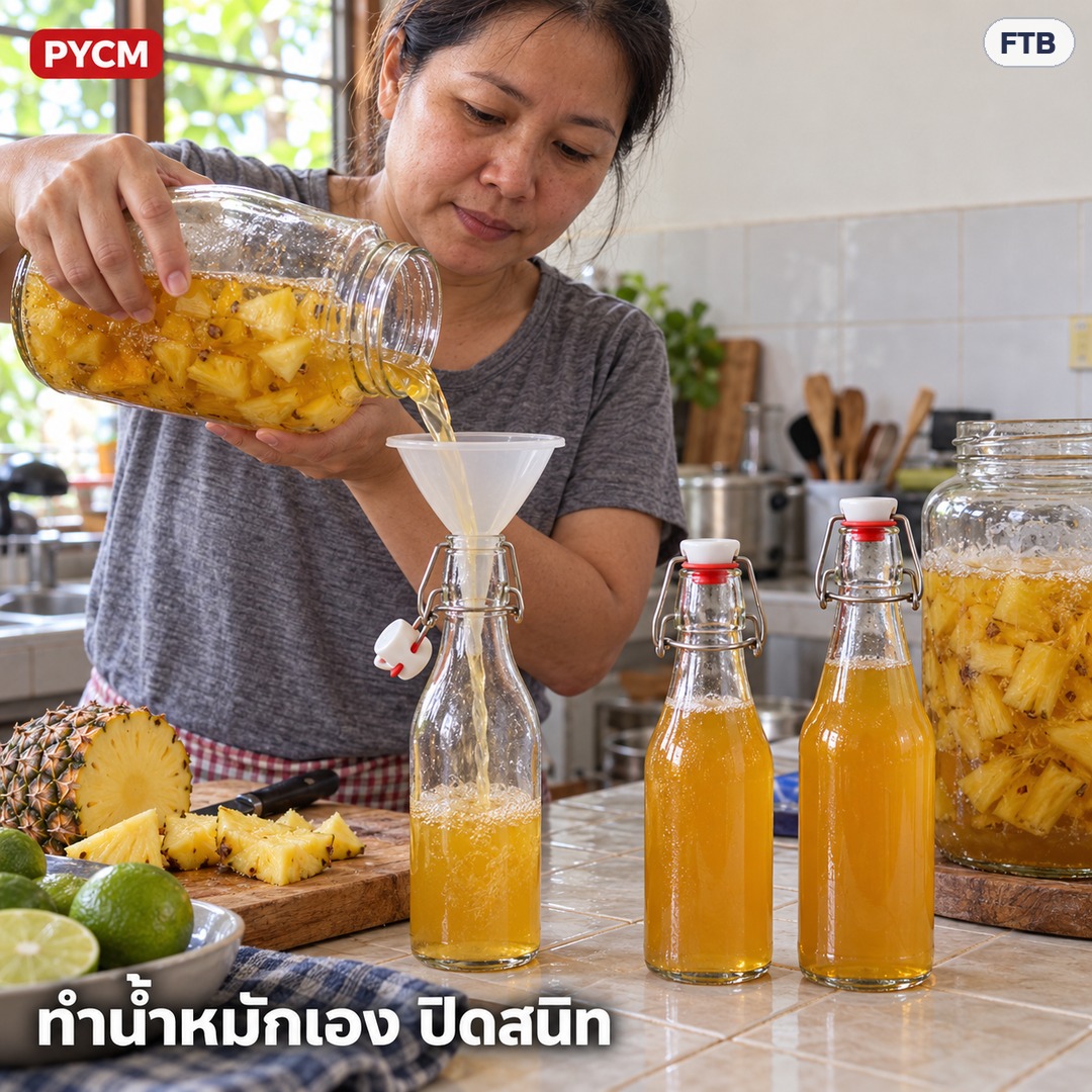 ขวดแก้วฝาล็อก – ทำน้ำหมักเอง ปิดสนิท