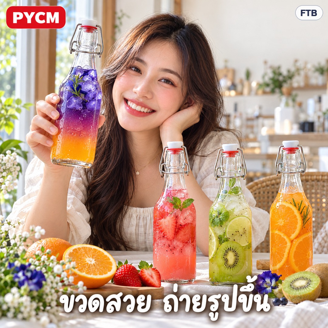 ขวดสวย ถ่ายรูปขึ้น