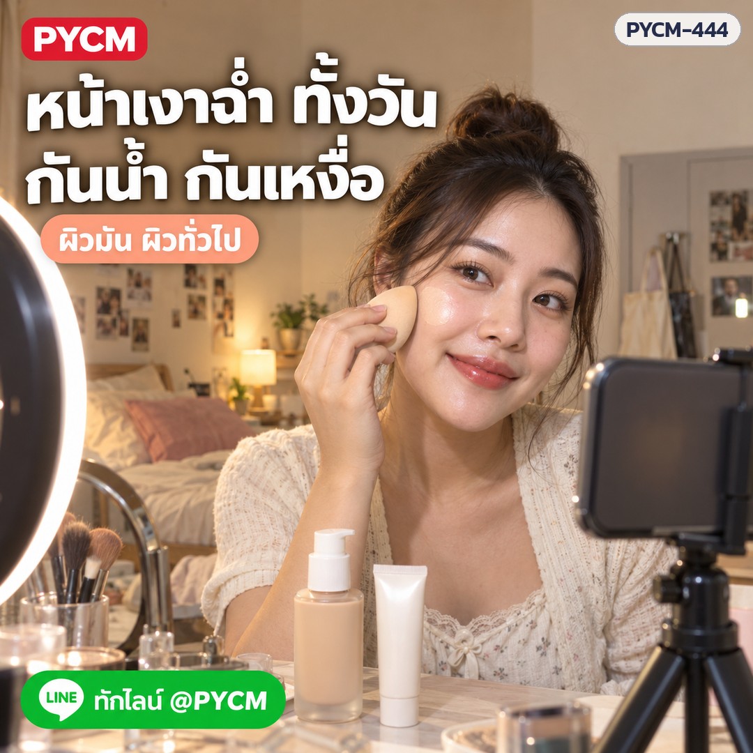 หน้าเงาฉ่ำทั้งวัน กันน้ำ กันเหงื่อ