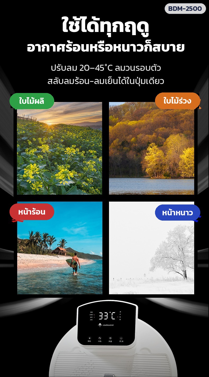 เครื่องเป่าตัวแห้ง – ใช้ได้ทุกฤดู สลับลมร้อน-ลมเย็นได้ในปุ่มเดียว