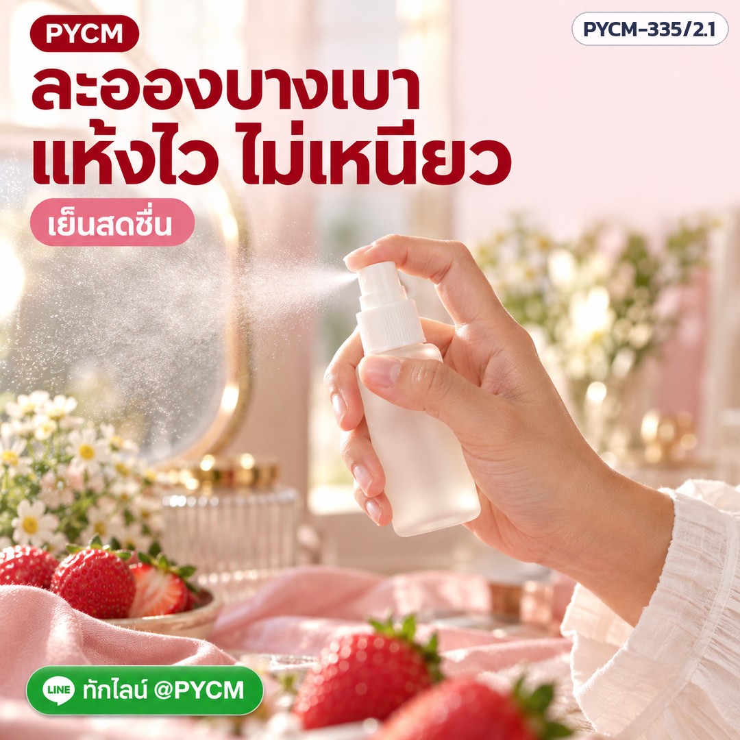 ละอองบางเบา แห้งไว ไม่เหนียว เย็นสดชื่น