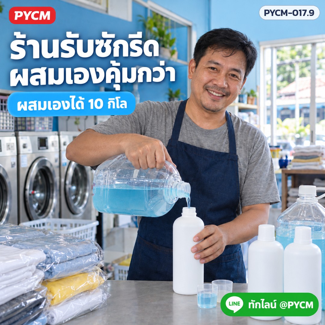 ร้านรับซักรีด ผสมเองคุ้มกว่า ผสมเองได้ 10 กิโล