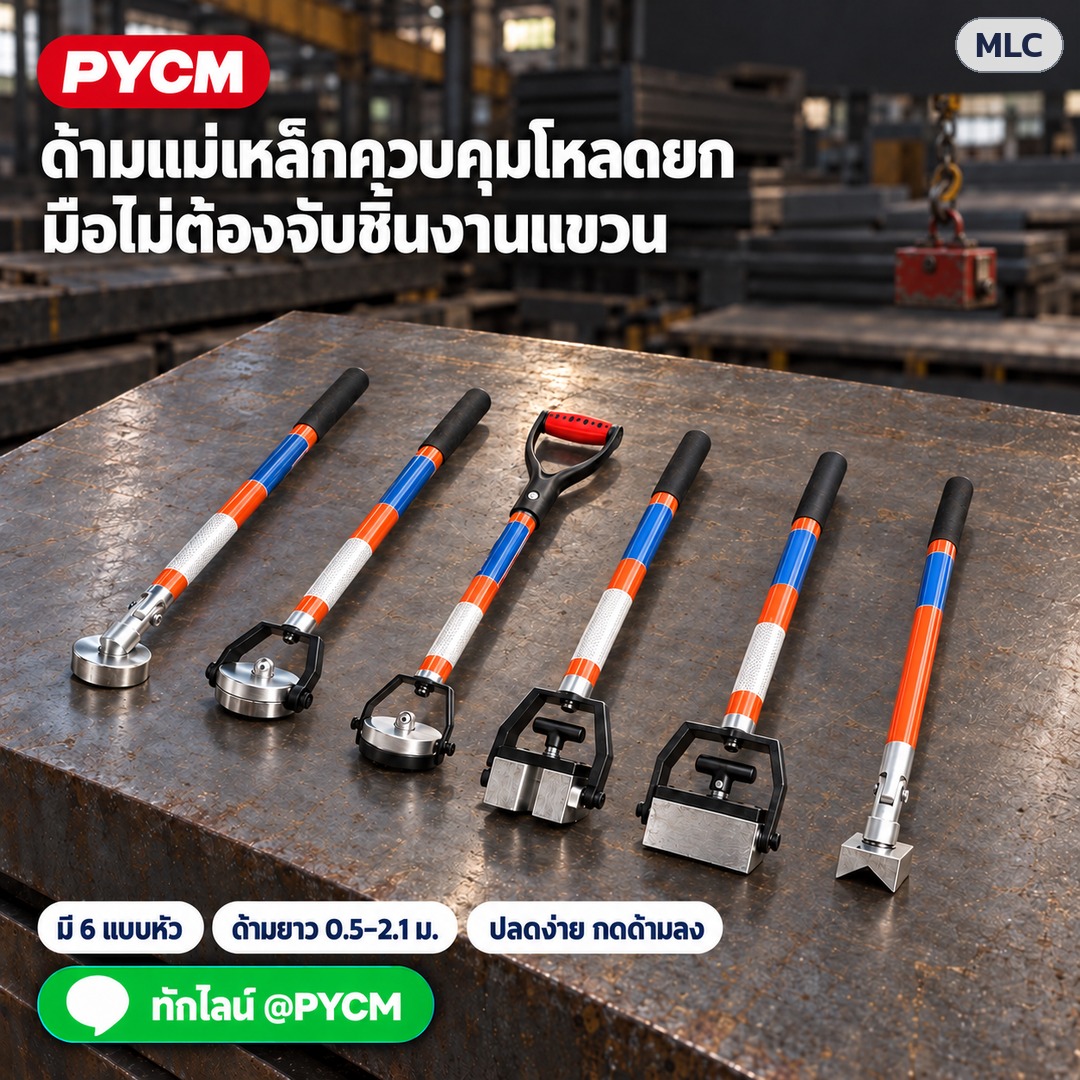 ด้ามแม่เหล็กควบคุมโหลดยก มือไม่ต้องจับชิ้นงานแขวน