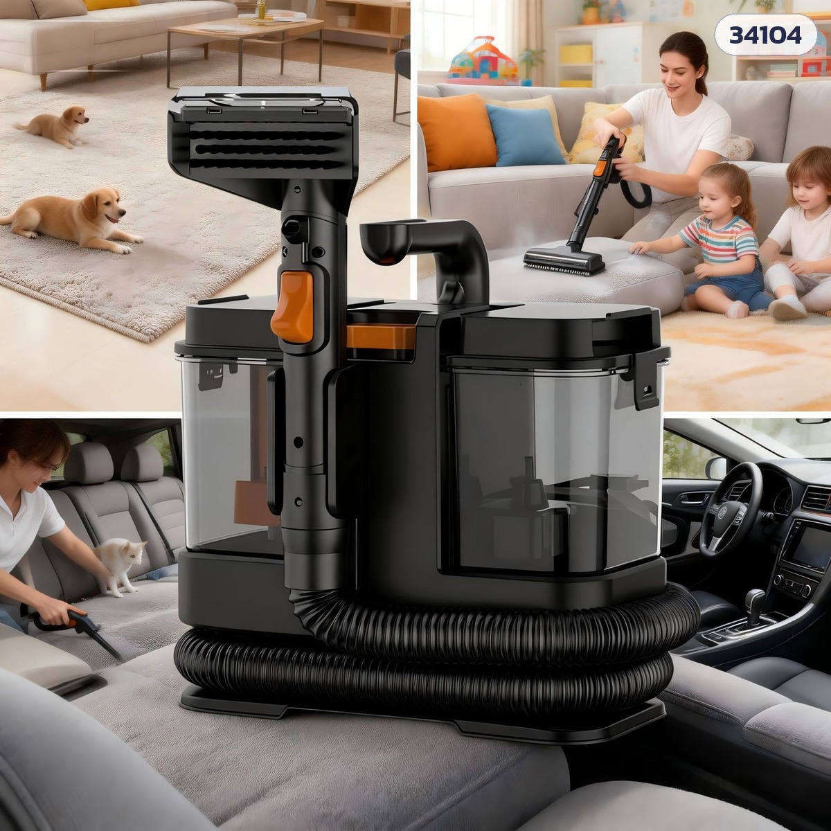 เครื่องทำความสะอาดโซฟา พรม FSC-336 – ใช้ได้ทั้งโซฟาผ้า พรม และเบาะรถยนต์ บ้านที่มีเด็กเล็กและสัตว์เลี้ยง