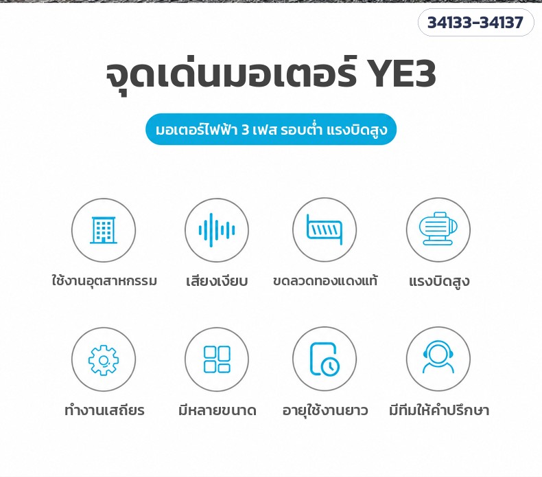 จุดเด่นมอเตอร์ YE3