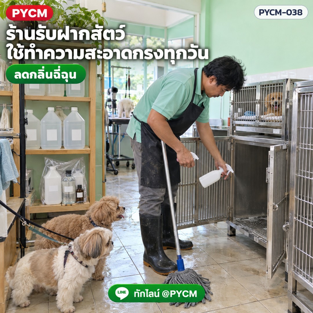 ชุดทำน้ำยาดับกลิ่นสัตว์เลี้ยง 5 กก. (รหัส 12808) – ร้านรับฝากสัตว์ ใช้ทำความสะอาดกรงทุกวัน ลดกลิ่นฉี่ฉุน