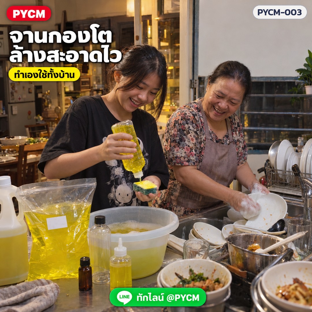 ชุดทำน้ำยาล้างจาน 15 กก. (รหัส 13904) – จานกองโต ล้างสะอาดไว ทำเองใช้ทั้งบ้าน