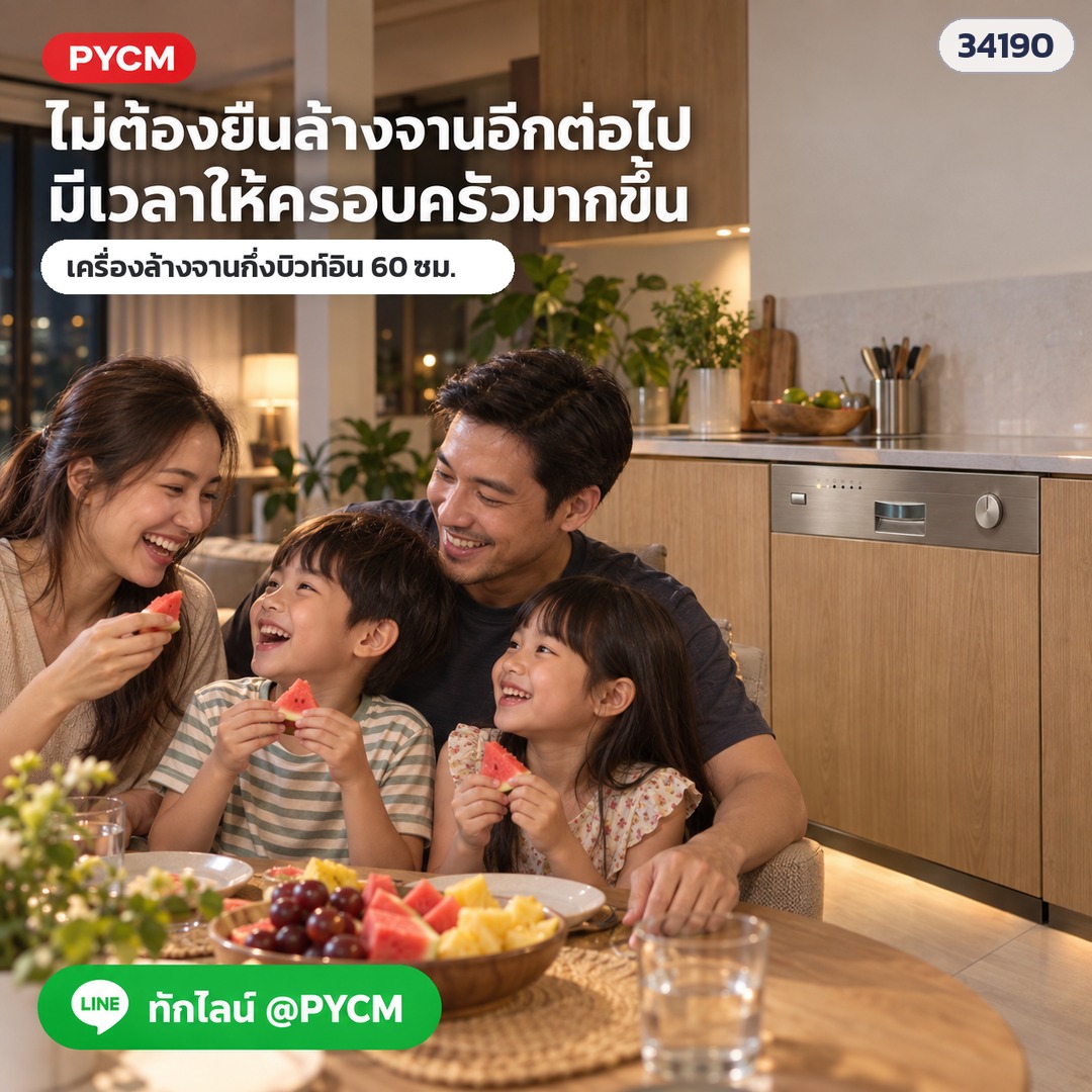 เครื่องล้างจานกึ่งบิวท์อิน 12 ชุด DW-SB12 – ไม่ต้องยืนล้างจานอีกต่อไป มีเวลาให้ครอบครัวมากขึ้น (ภาพประกอบ)