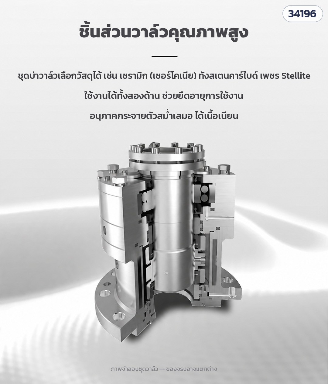 เครื่องโฮโมจีไนเซอร์ – ชุดบ่าวาล์วเลือกวัสดุได้ ใช้งานได้ทั้งสองด้าน อนุภาคกระจายตัวสม่ำเสมอ เนื้อเนียน