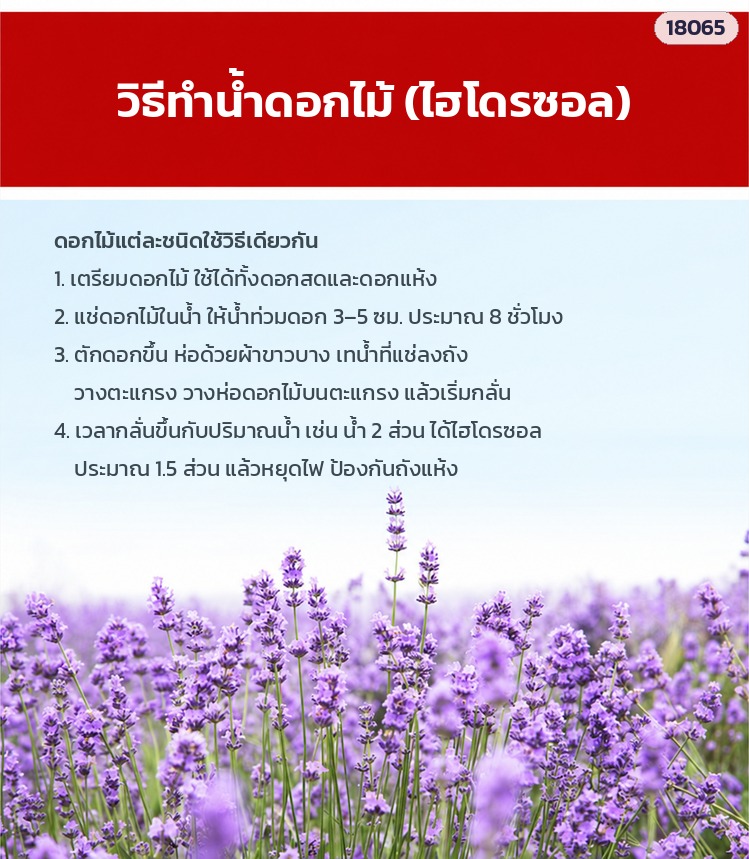 หม้อกลั่นสแตนเลส 33 ลิตร – วิธีทำน้ำดอกไม้ (ไฮโดรซอล)