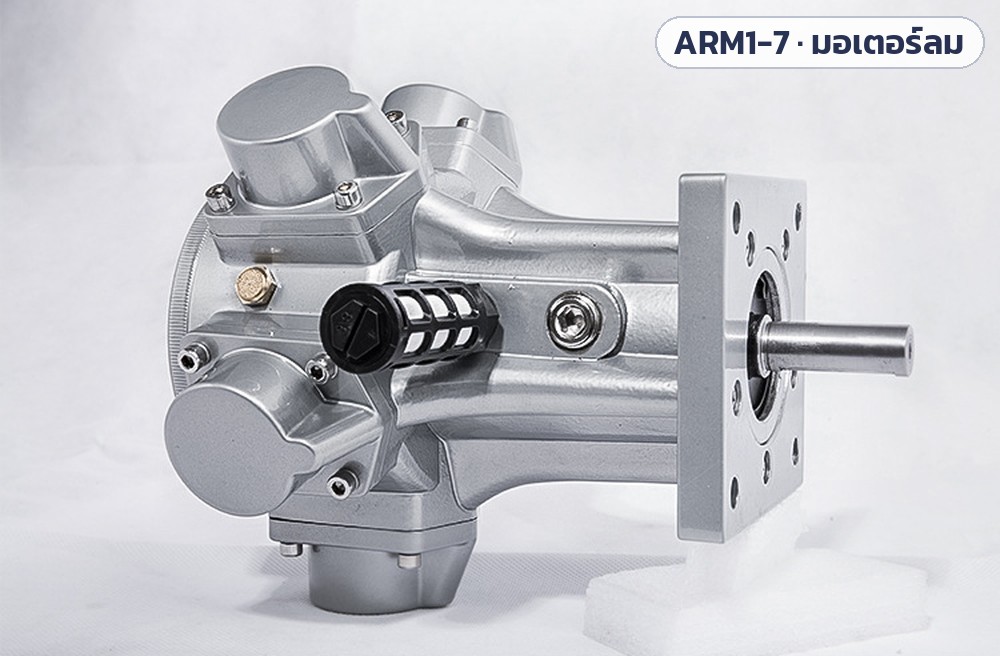 มอเตอร์ลมแบบลูกสูบ ARM1 ARM3 ARM5 ARM6 ARM7 (Piston Air Motor) – ภาพถ่ายสินค้า: แบบตั้ง หน้าแปลนเหลี่ยม (F) มองด้านข้าง