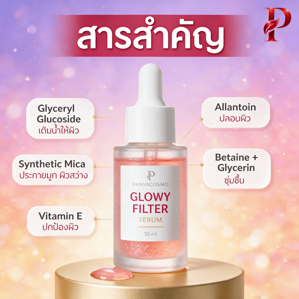 ปัญญาคอสโม โกลว์วี่ ฟิลเตอร์ เซรั่ม เซรั่มฟิลเตอร์ผิวโกลว์ (Pcosmo-765) - Image 4