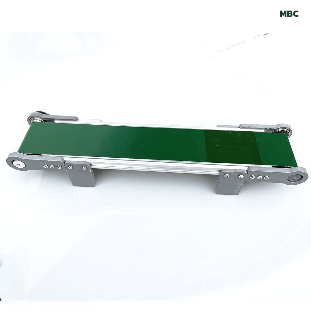 สายพานลำเลียงจิ๋ว ตั้งโต๊ะ มอเตอร์ DC 12V ปรับความเร็วได้ สายพาน PVC โครงอะลูมิเนียม (เลือกขนาดได้ 5 แบบ) - Image 4