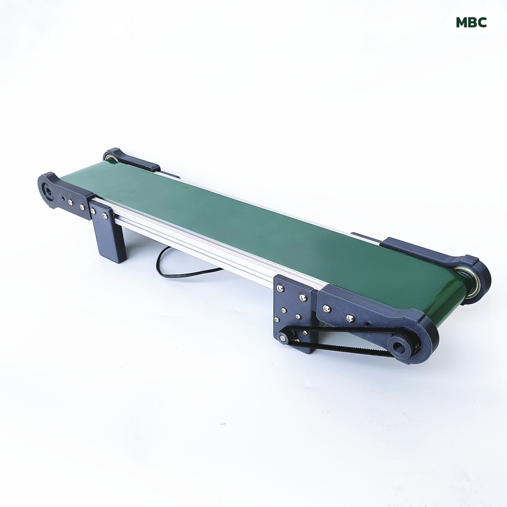 สายพานลำเลียงจิ๋ว ตั้งโต๊ะ มอเตอร์ DC 12V ปรับความเร็วได้ สายพาน PVC โครงอะลูมิเนียม (เลือกขนาดได้ 5 แบบ) - Image 5
